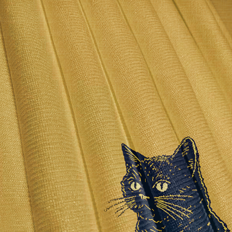 Tokyocanvas Black Cat Waiting for Coffee Casual Ugly Sweatshirt