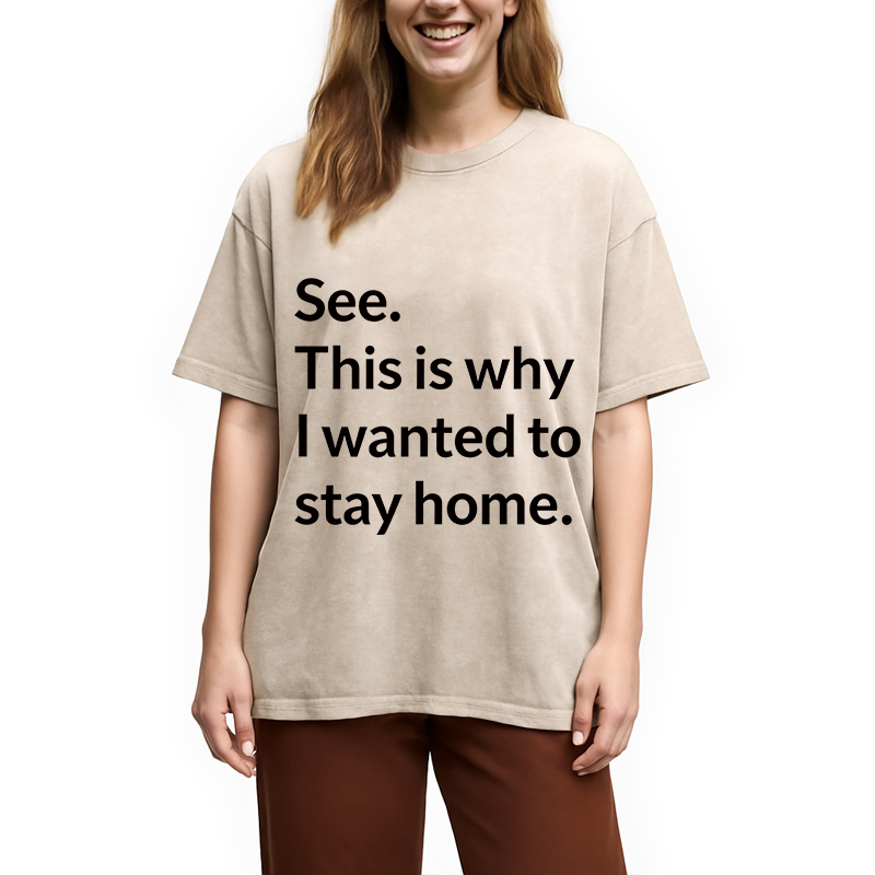 Tokyocanvas Why I Wanted To Stay Home Washed T-Shirt