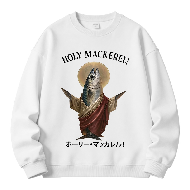 Tokyocanvas Holy Mackerel Fleece Lined Sweatshirt
