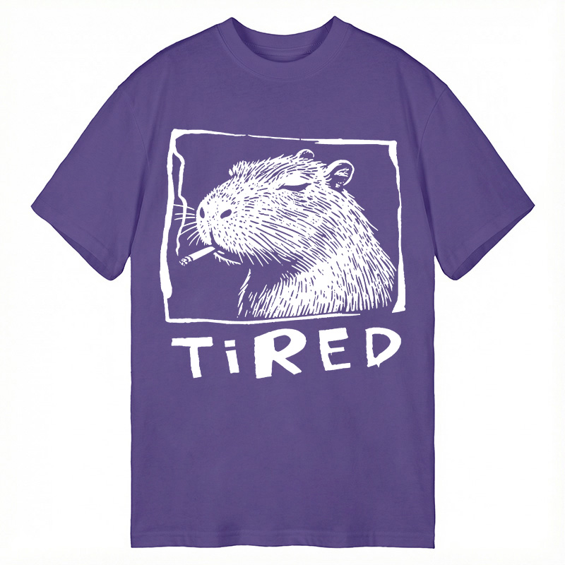 Tokyocanvas Tired Life Funny Capybara Art Classic T-Shirt