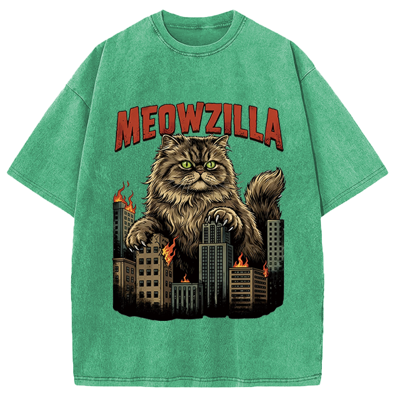 Tokyocanvas Cat  Attack Washed T-Shirt