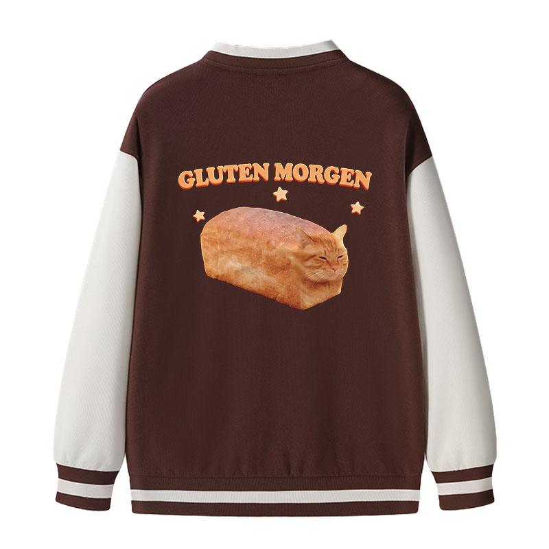 Tokyocanvas Silly Gluten Cat Varsity Jacket