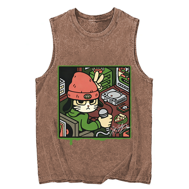 Tokyocanvas Rapper Cat Washed Tank