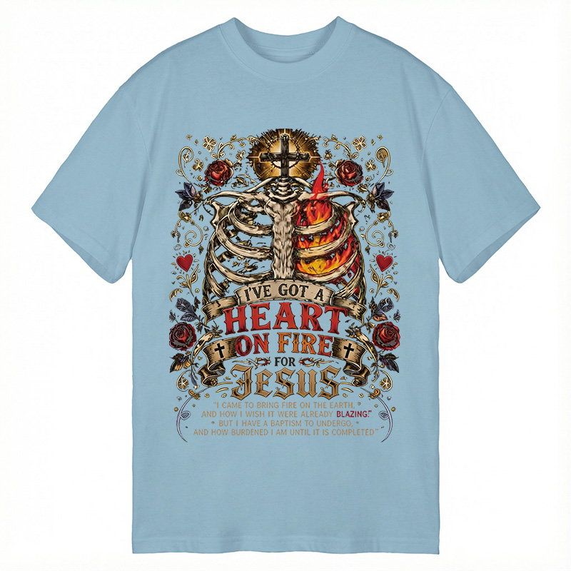 Tokyocanvas I've Got A Heart On Fire For Jesus Classic T-Shirt