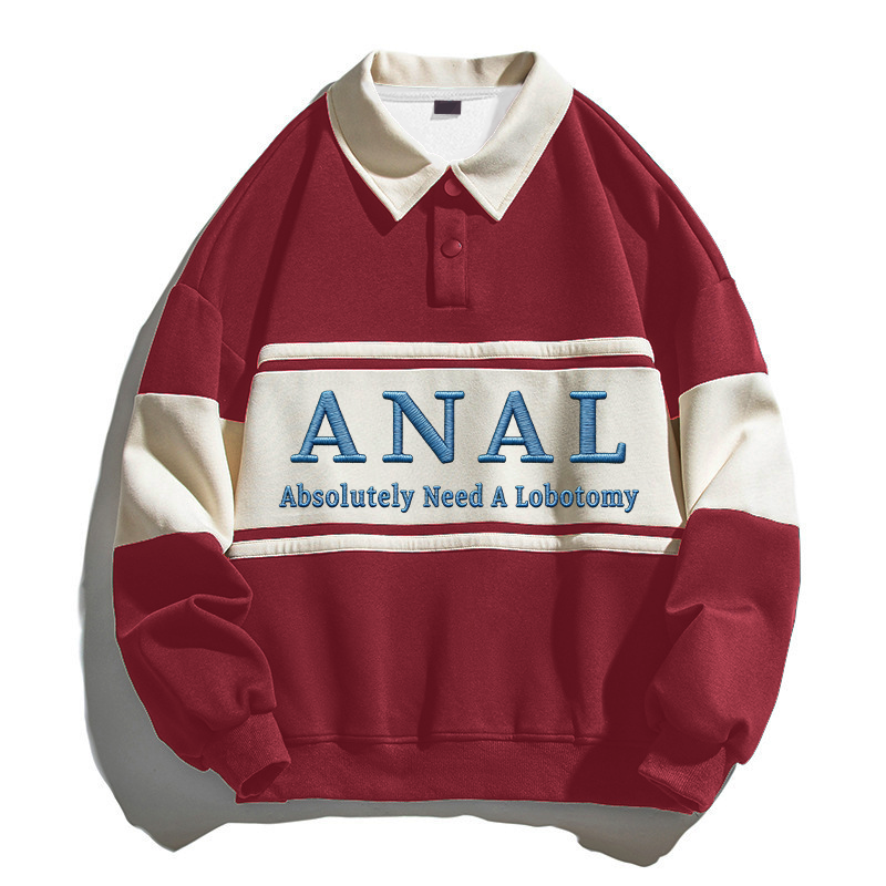 Tokyocanvas ANAL Polo Embroidered Sweatshirt