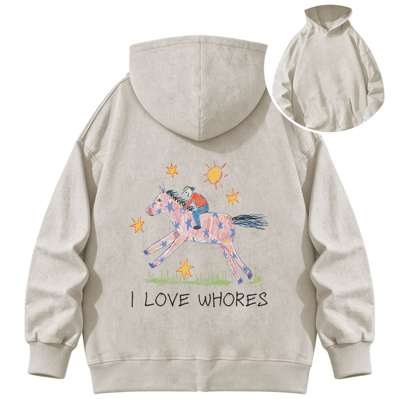 Tokyocanvas I Love Whores Washed Hoodie