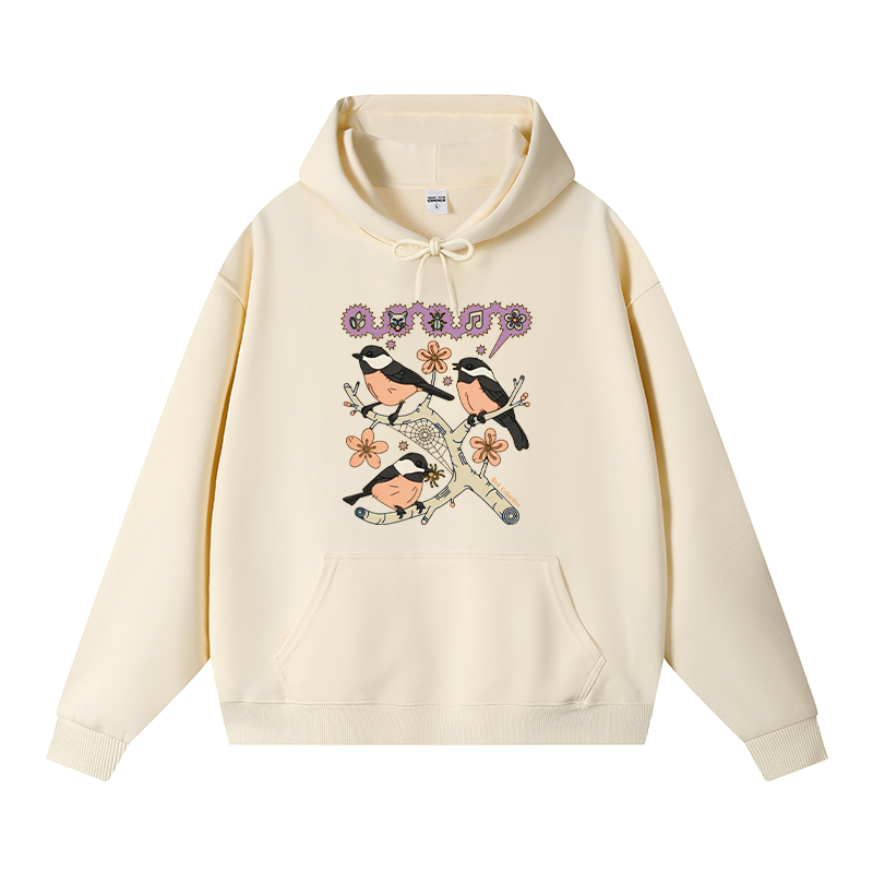 Tokyocanvas Chickadee Fleece Lined Hoodie