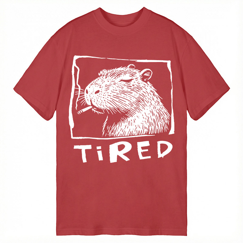 Tokyocanvas Tired Life Funny Capybara Art Classic T-Shirt