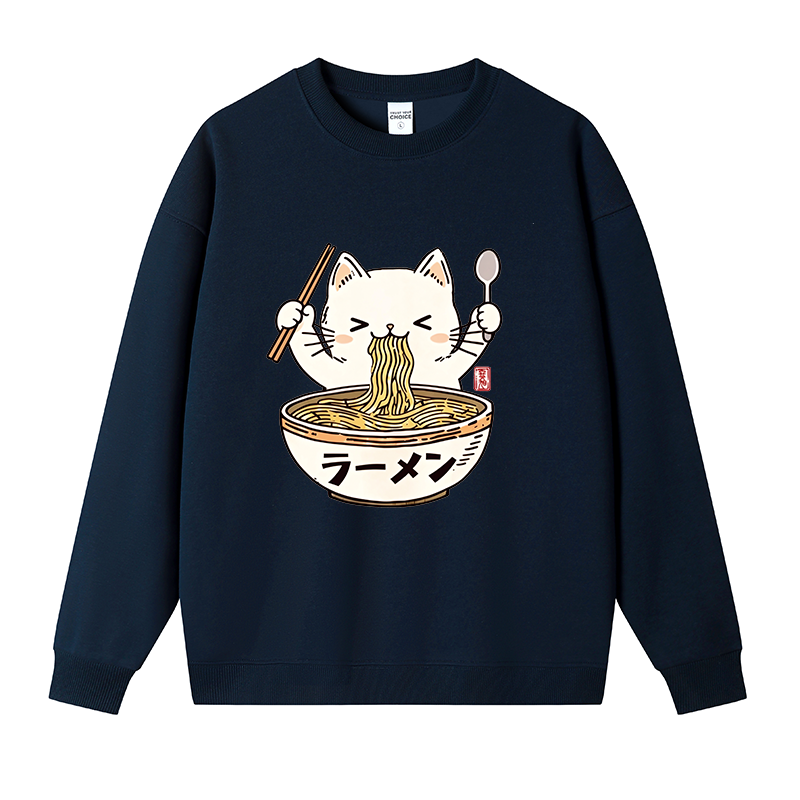 Tokyocanvas Purramen Time Fleece Lined Sweatshirt