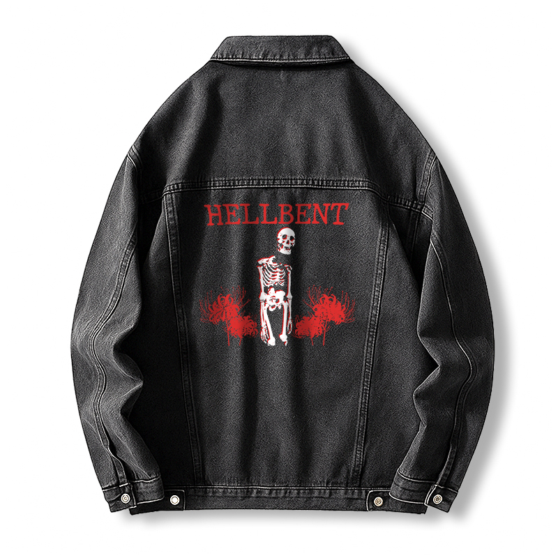 Tokyocanvas Hellbent Skeleton Jean Jackets