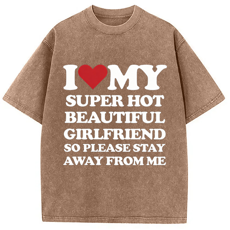 Tokyocanvas I Love My Girlfriend Washed T-Shirt