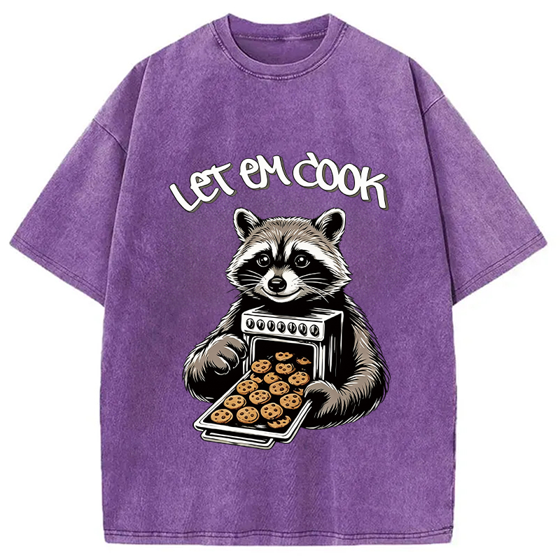 Tokyocanvas Let Em Cook Raccoon Washed T-Shirt