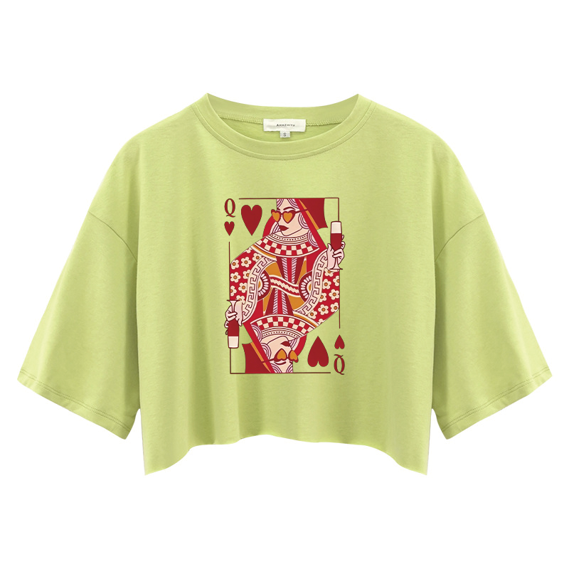 Tokyocanvas Queen of Hearts Crop Top