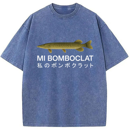Tokyocanvas Mi Bomboclat Fish Meme Washed T-Shirt