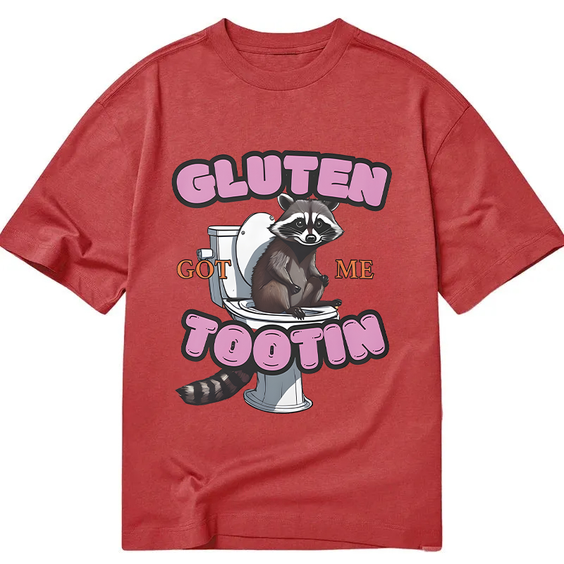 Tokyocanvas Gluten Got Me Tootin Raccoon Meme Classic T-Shirt
