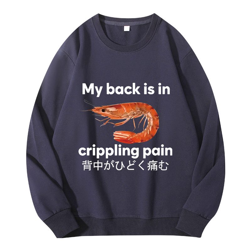 Tokyocanvas My Back Is in Crippling Pain Classic Sweatshirt