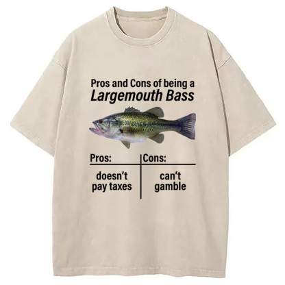 Tokyocanvas Pros And Cons Fish Washed T-Shirt