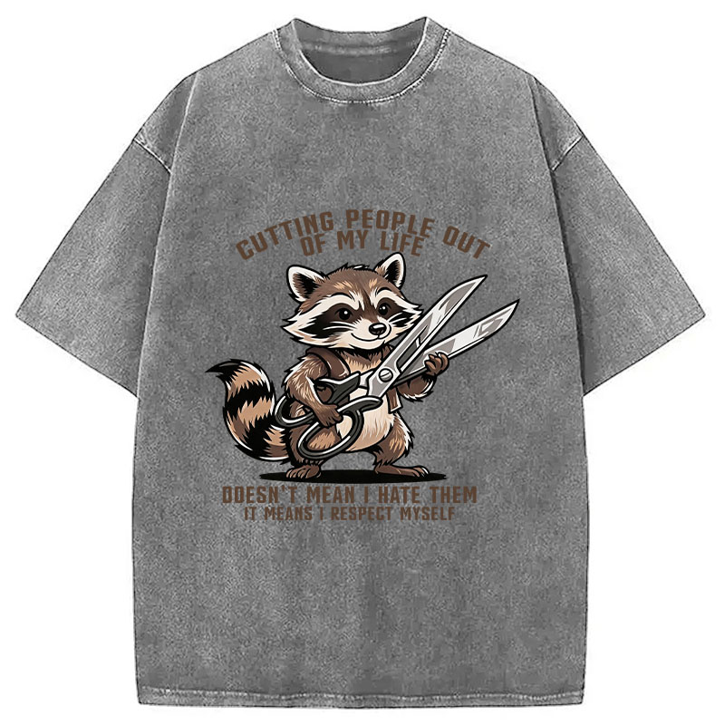 Tokyocanvas Cutting People out of My Life Washed T-Shirt