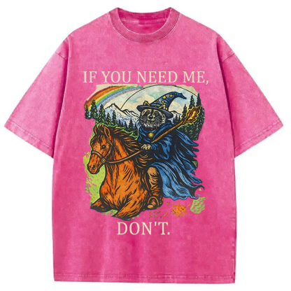 Tokyocanvas Funny Raccoon Wizard Gamer Washed T-Shirt