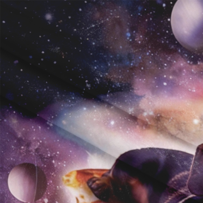 Tokyocanvas Space Galaxy Dog Long Sleeve Graphic Print T-Shirt