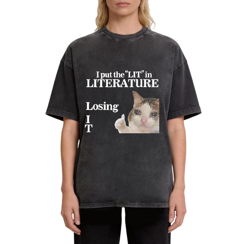 Tokyocanvas I Put the LIT in LITerature Washed T-Shirt
