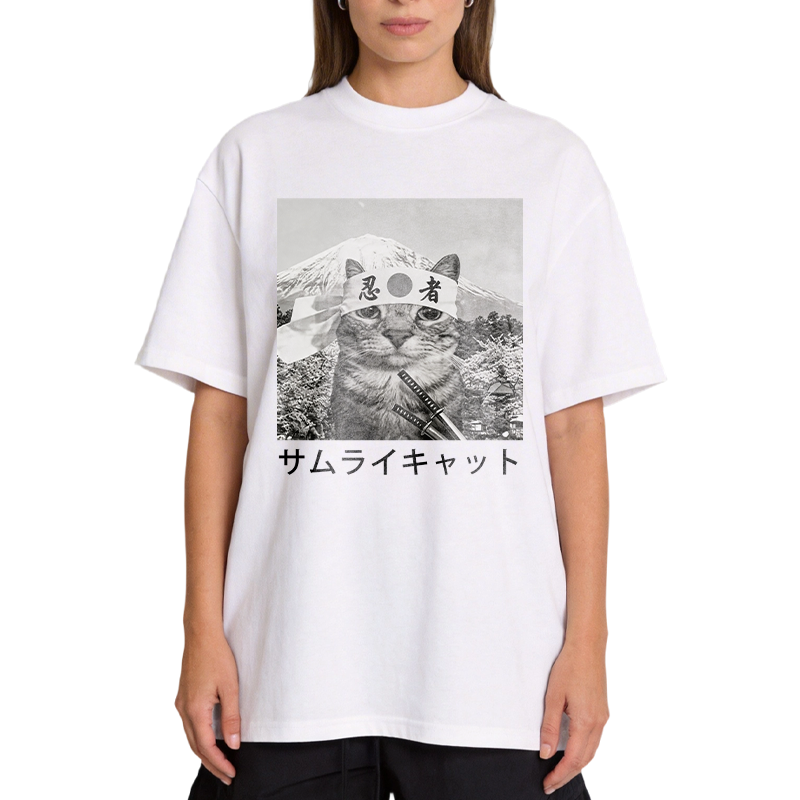 Tokyocanvas Samurai Cat Classic T-Shirt