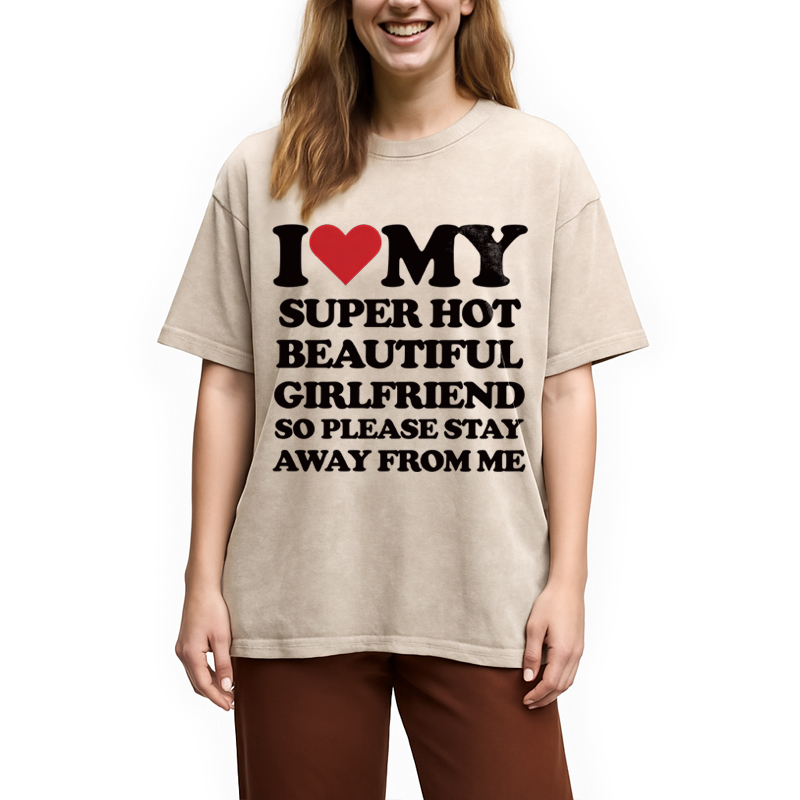 Tokyocanvas I Love My Girlfriend Washed T-Shirt