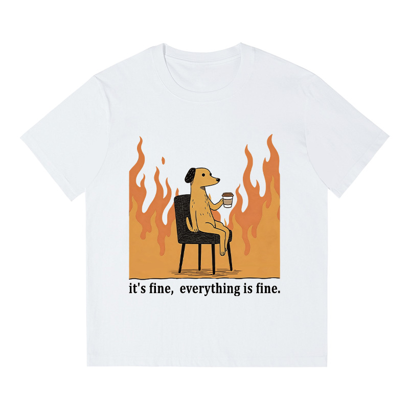 Tokyocanvas Dog in Fire Boxy T-Shirt