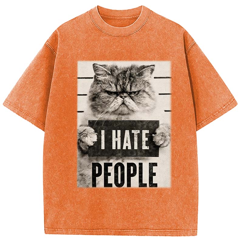 Tokyocanvas I Hate People Washed T-Shirt