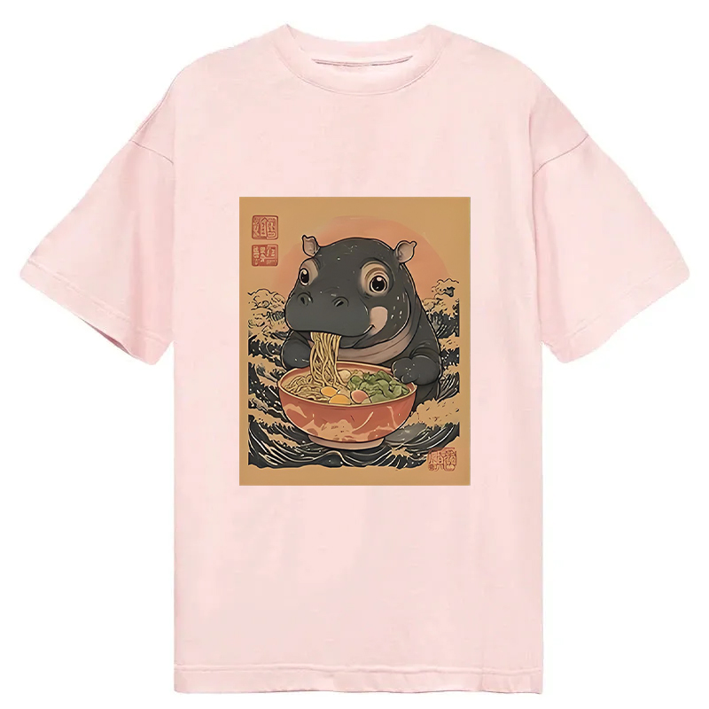 Tokyocanvas Moo Deng Eat Ramen Classic T-Shirt