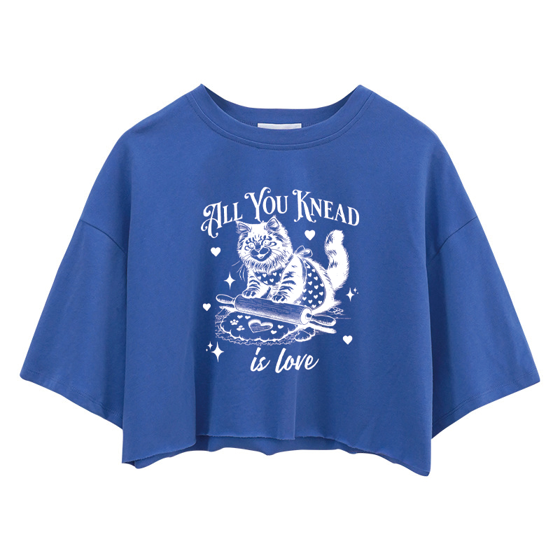 Tokyocanvas Cute Cat Valentine's Day Crop Top