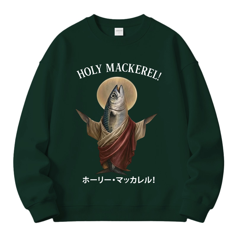 Tokyocanvas Holy Mackerel Fleece Lined Sweatshirt