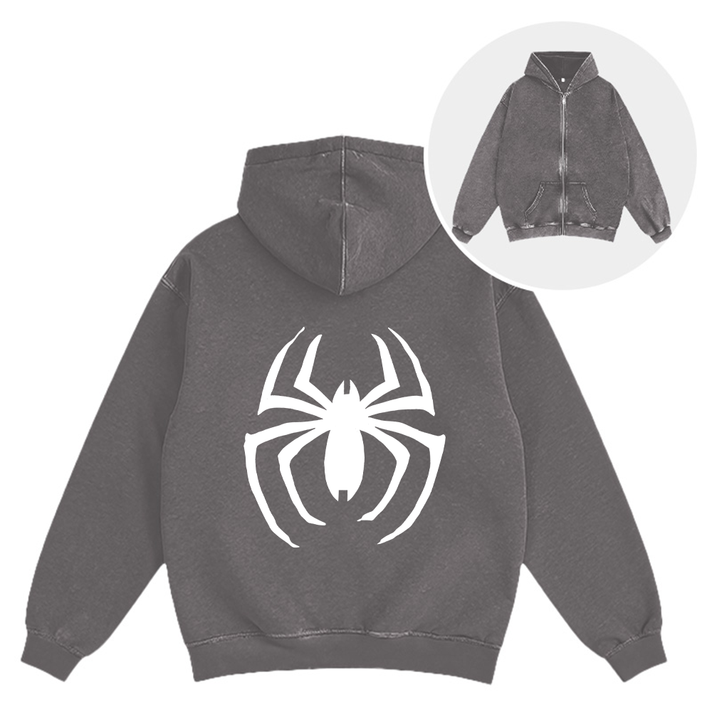 Tokyocanvas Osaka Streetwear Washed Zip Hoodie