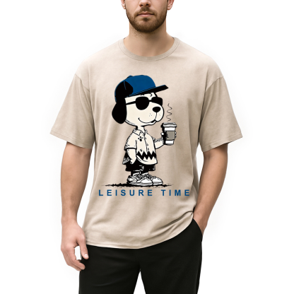 Tokyocanvas Dodger Dog Vintage Japanese Washed T-Shirt