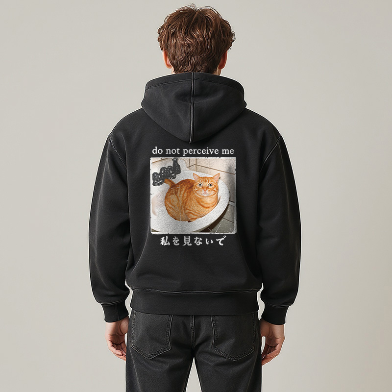 Tokyocanvas Do Not Perceive Me Washed Zip Hoodie