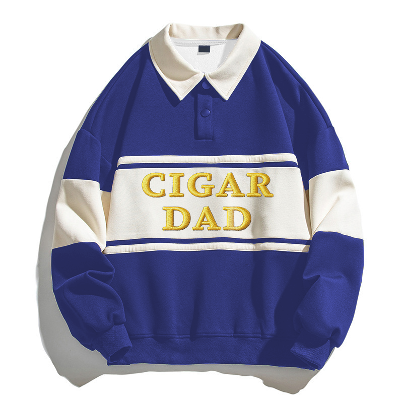 Tokyocanvas CIGAR DAD Polo Embroidered Sweatshirt