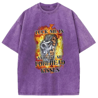 Tokyocanvas Tuck Me In And Give Me Forehead Kisses Washed T-Shirt