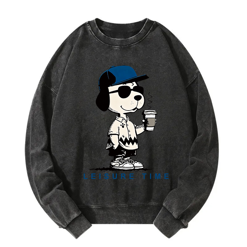 Tokyocanvas Dodger Dog Vintage Japanese Washed Sweatshirt