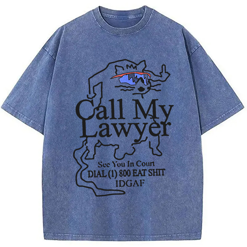 Tokyocanvas Call My Lawyer Washed T-Shirt
