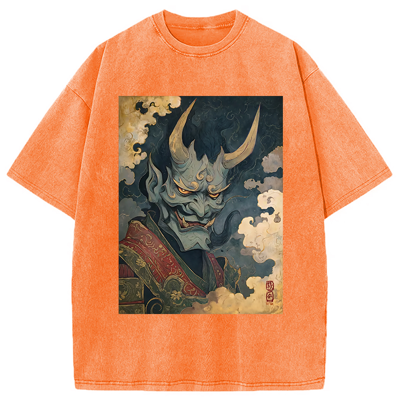 Tokyocanvas The Fearsome Japanese Oni Washed T-Shirt