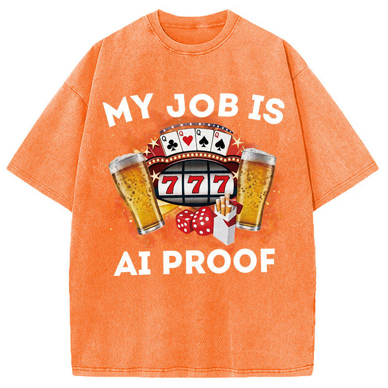 Tokyocanvas My Job Is AI Proof Washed T-Shirt