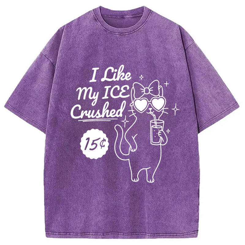 Tokyocanvas I Like My ICE Crushed Washed T-Shirt
