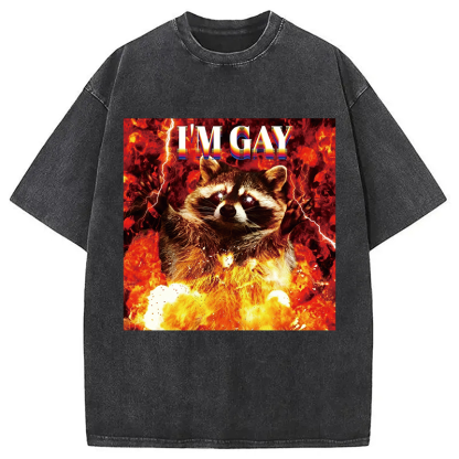 Tokyocanvas I'm Gay Washed T-Shirt