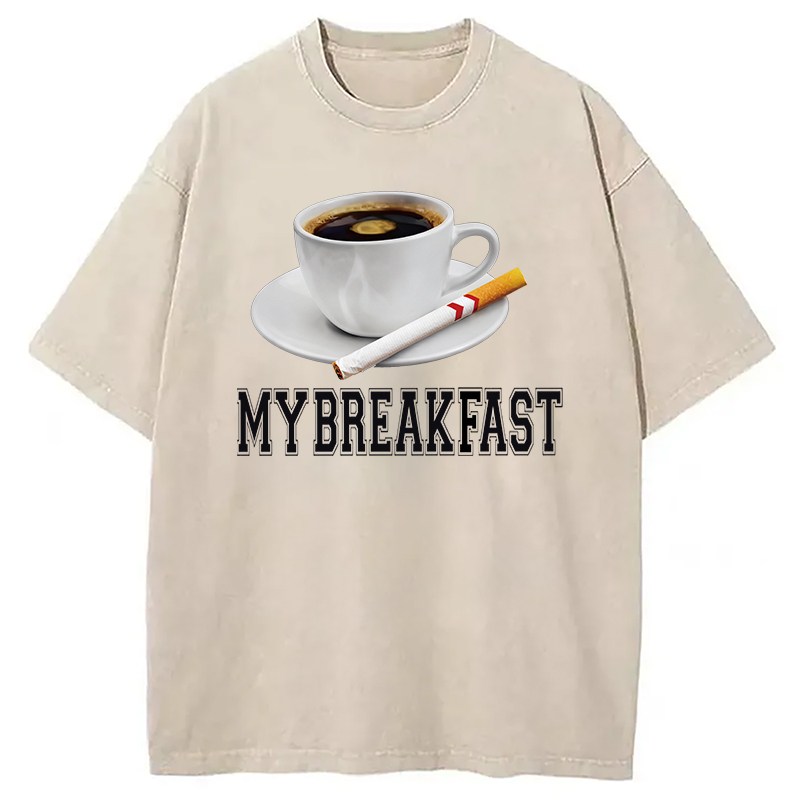 Tokyocanvas Breakfast Coffee Washed T-Shirt