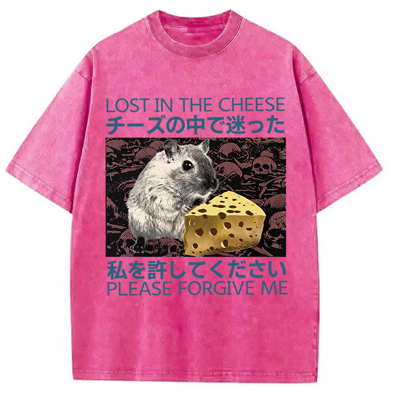 Tokyocanvas Lost in Cheese Japanese Rat Washed T-Shirt