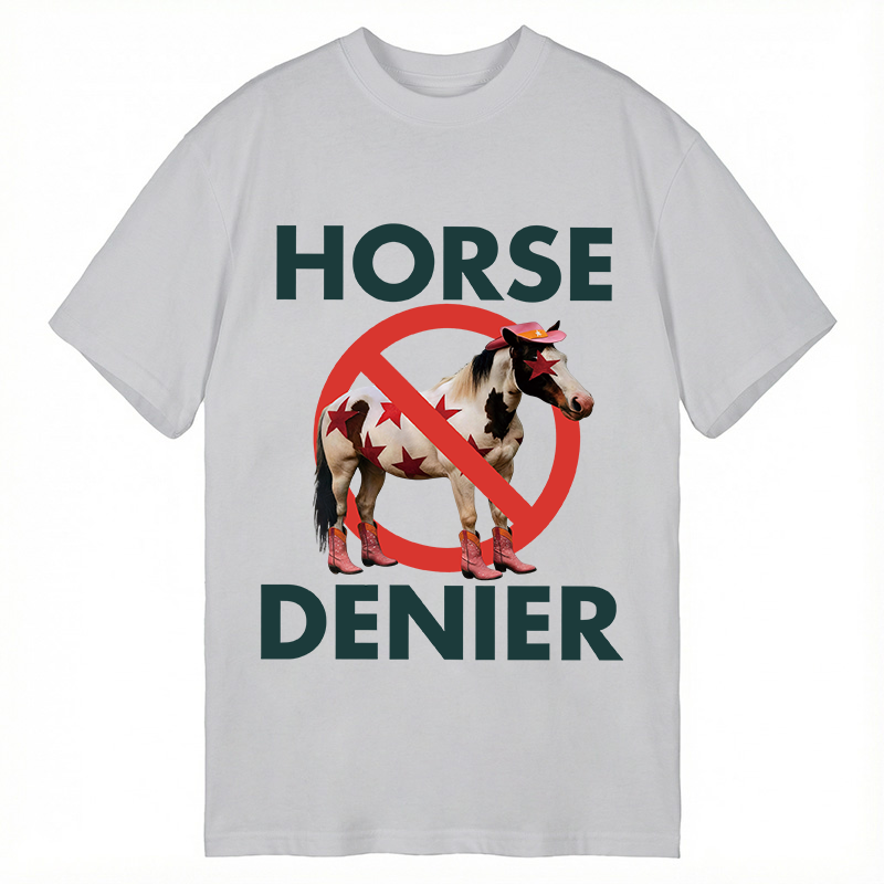 Tokyocanvas Funny Star-Spangled Cowboy Horse Denier Classic T-Shirt