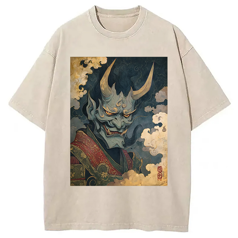 Tokyocanvas The Fearsome Japanese Oni Washed T-Shirt