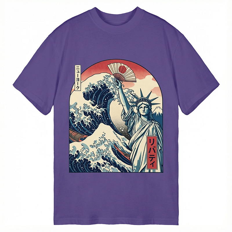 Tokyocanvas Ukiyo-e Statue Of Liberty Classic T-Shirt