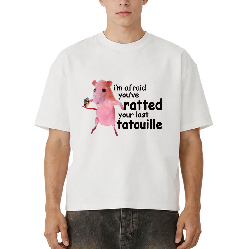 Tokyocanvas Funny Pink Rat Meme Boxy T-shirt