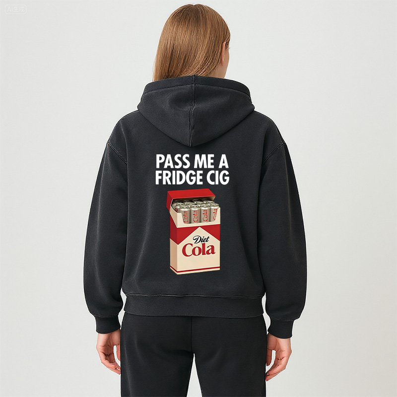 Tokyocanvas I Need A Diet Cola Washed Zip Hoodie